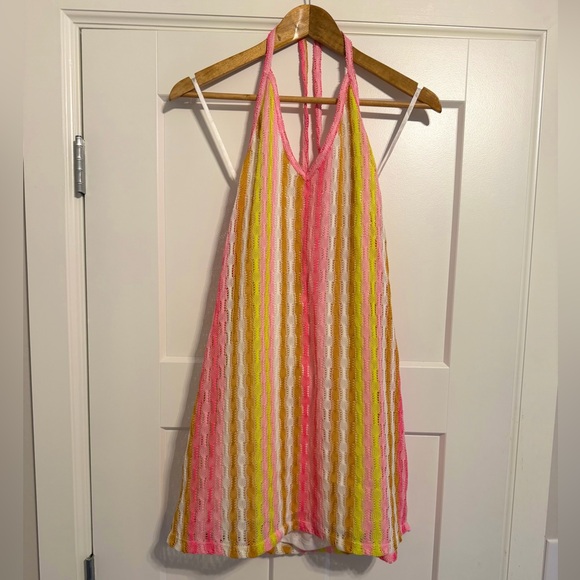 Wild Fable Vibrant Crochet Halter Dress coverup - Picture 10 of 10